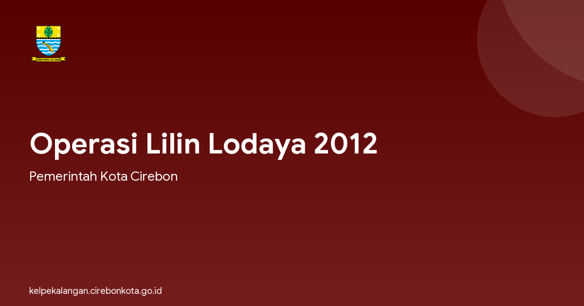 Operasi Lilin Lodaya 2012