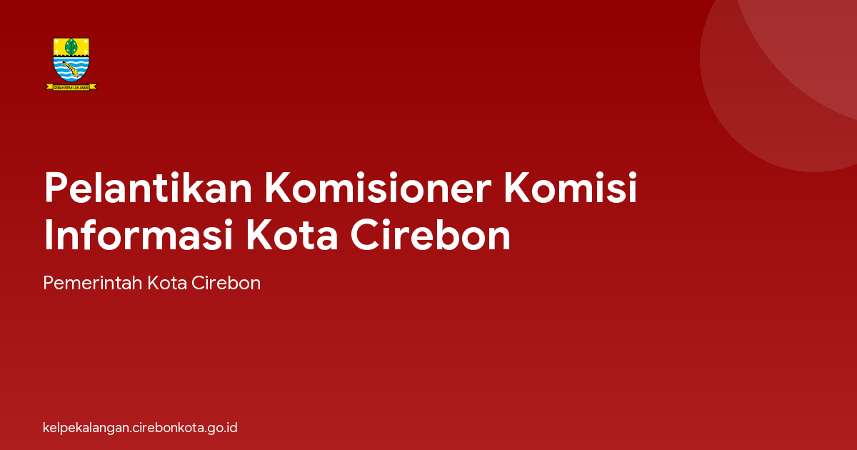 Pelantikan Komisioner Komisi Informasi Kota Cirebon