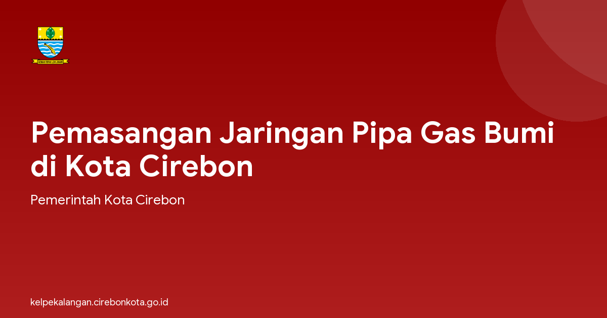 Pemasangan Jaringan Pipa Gas Bumi di Kota Cirebon