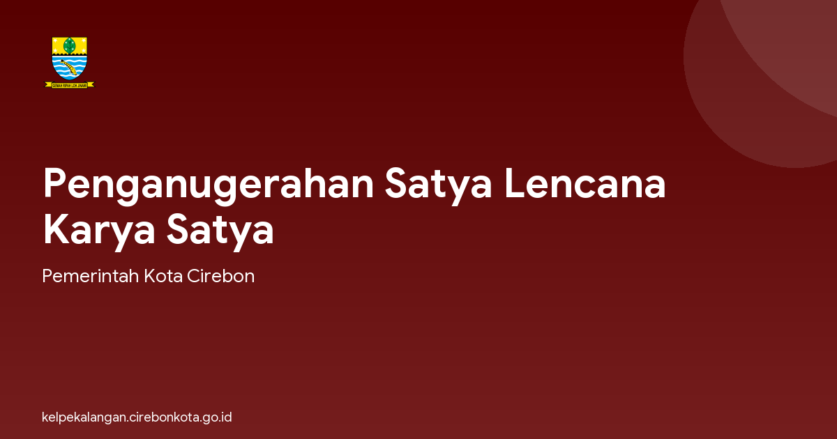 Penganugerahan Satya Lencana Karya Satya