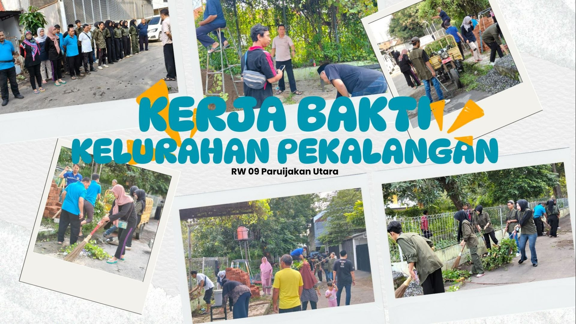 Semangat Gotong Royong! Warga RW 09 Pekalangan Selatan Gelar Kerja Bakti Bersama