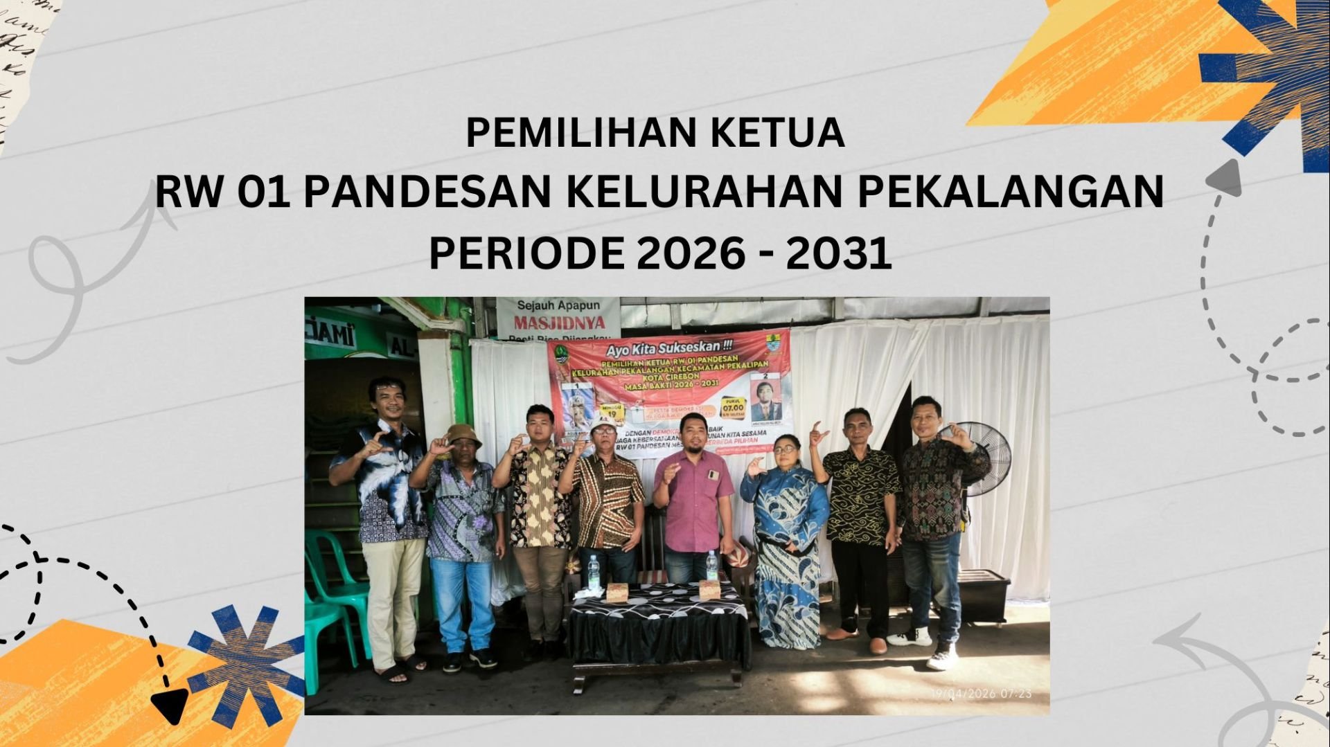 Pemilihan Ketua RW 01 Pandesan Periode 2026 sampai 2031 Berlangsung Demokratis dan Kondusif