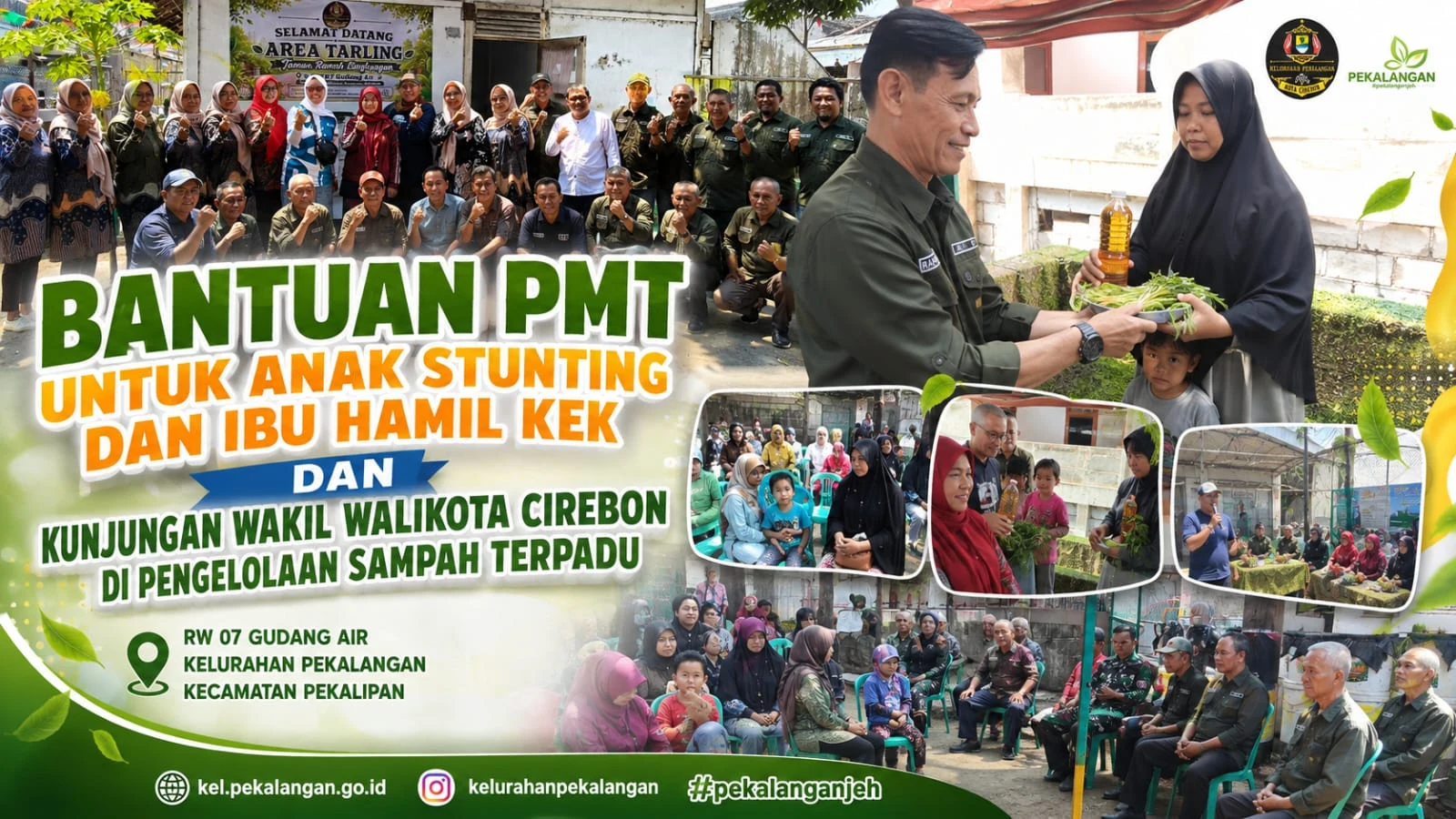 KELURAHAN PEKALANGAN MENYALURKAN BANTUAN PMT UNTUK ANAK STUNTING DAN IBU HAMIL KEK