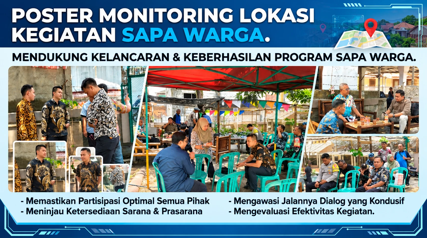 Monitoring Lokasi Sapa Warga di RW 07 Gudang Air, Sinergi Pemerintah dan Masyarakat untuk Pelayanan yang Optimal